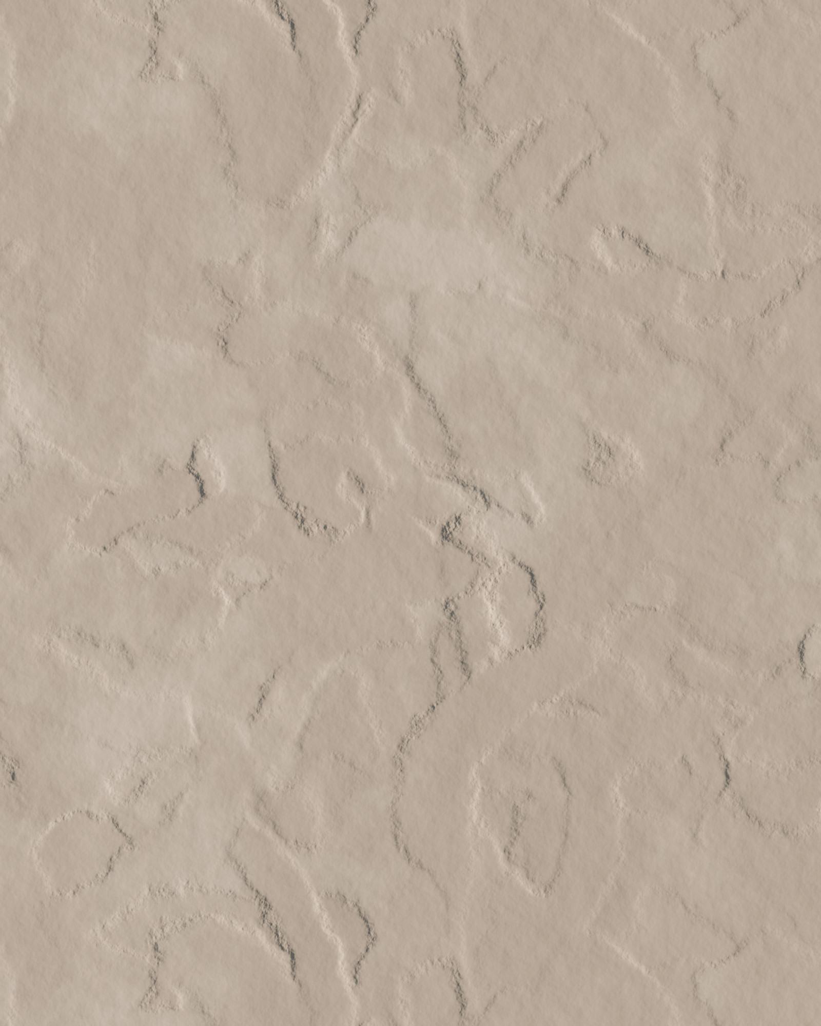 Close-up study of a smooth, low-relief trowelled surface in a light greige tone under raking light.